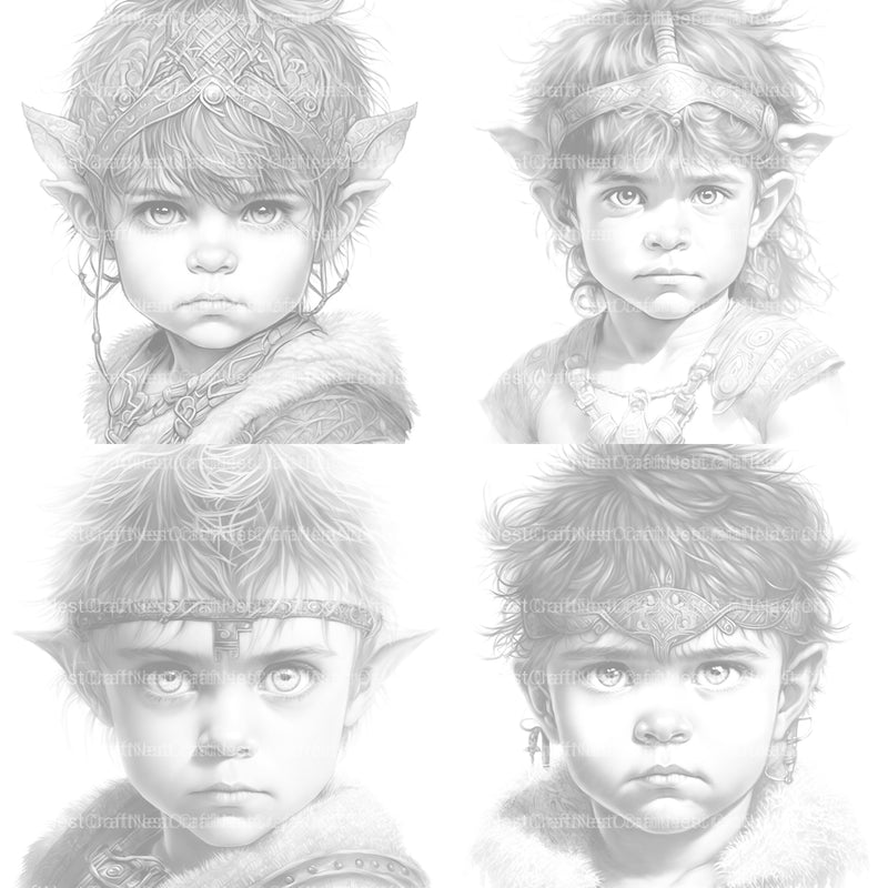 Babarian Girl Coloring Book - CraftNest - Digital Crafting and Art