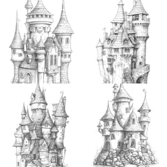 Castle Tiny House Coloring Book 1 - CraftNest - Digital Crafting and Art