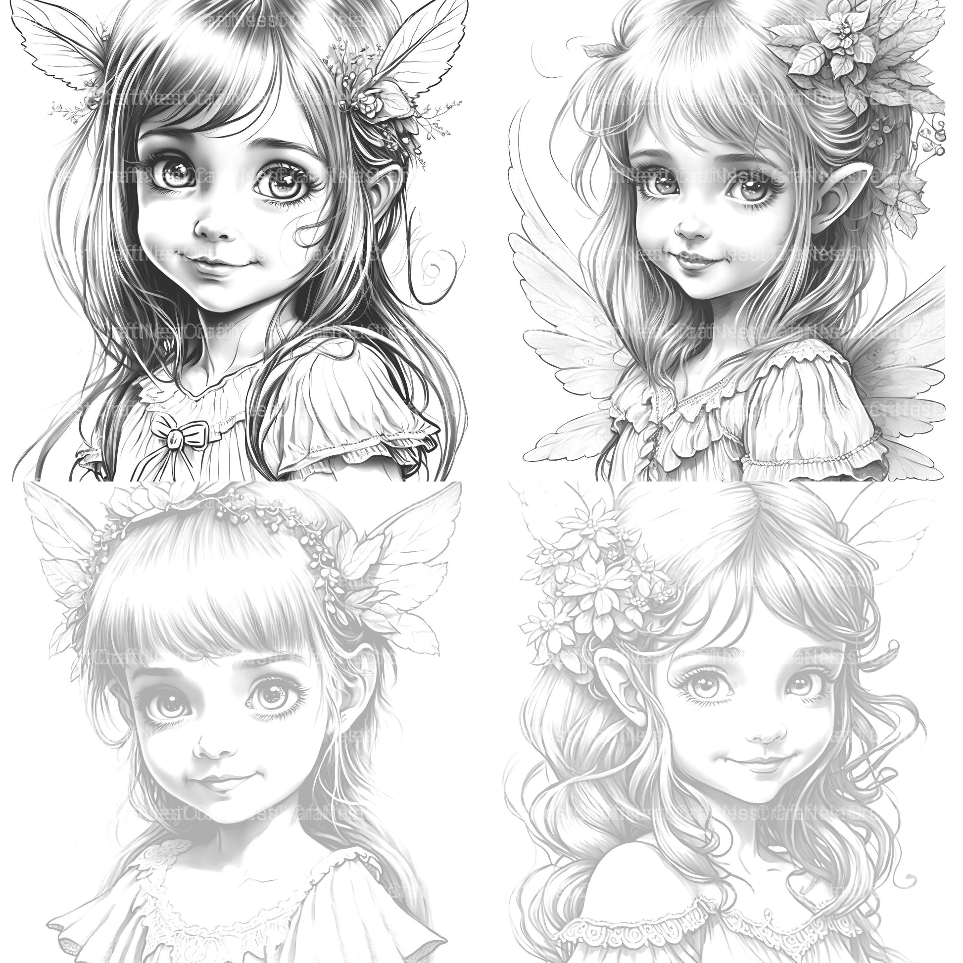 Flower Princess Coloring Book - CraftNest - Digital Crafting and Art