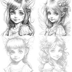 Flower Princess Coloring Book - CraftNest - Digital Crafting and Art