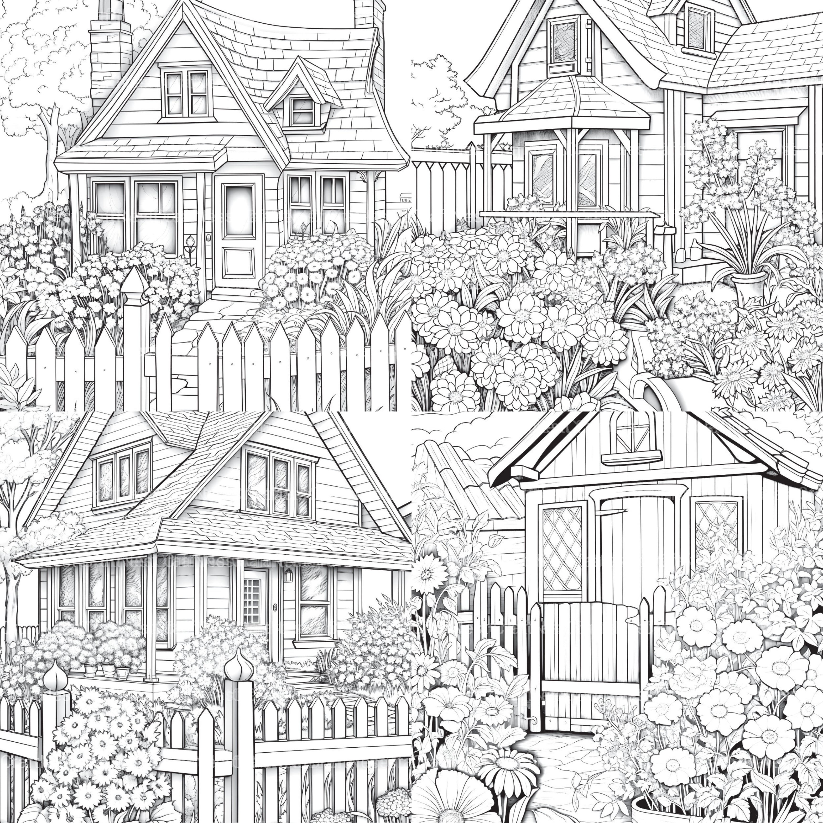Cottage Garden Coloring Book 2 - CraftNest - Digital Crafting and Art