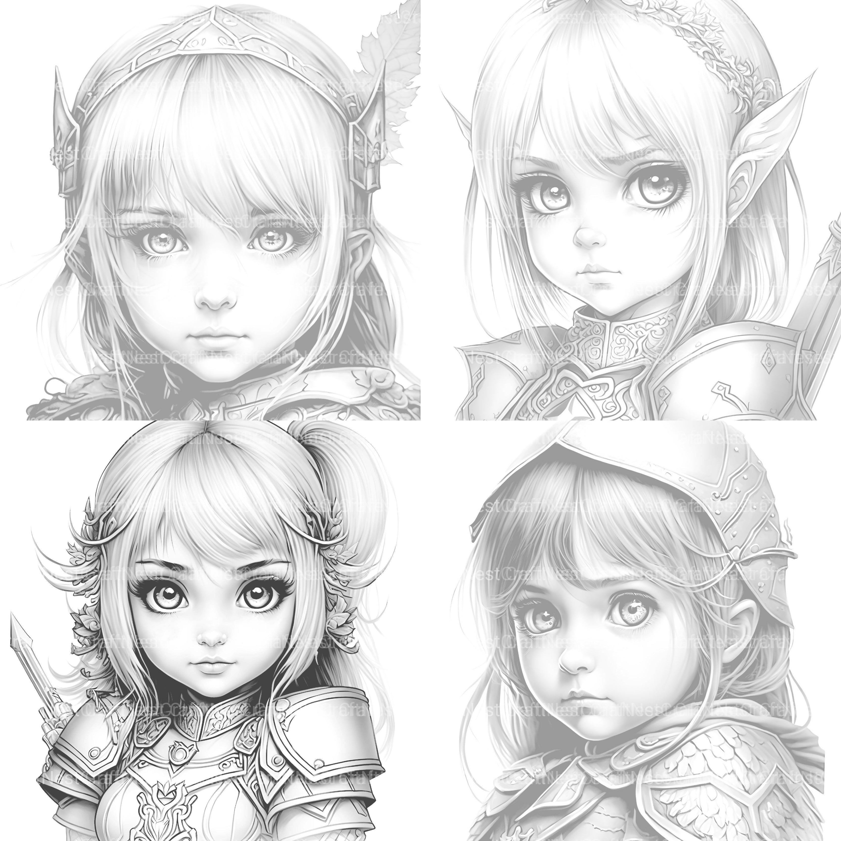 Princess Coloring Book 1 - CraftNest - Digital Crafting and Art