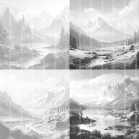 Landscape Scenes Coloring Book - CraftNest - Digital Crafting and Art