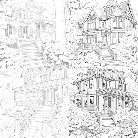 Autumn House Coloring Book - CraftNest - Digital Crafting and Art