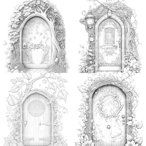Enchanted Fairy Doors Coloring Book - CraftNest - Digital Crafting and Art