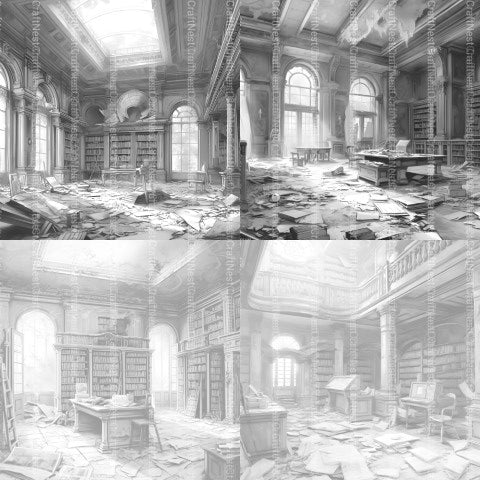 Lost Library Coloring Book - CraftNest - Digital Crafting and Art