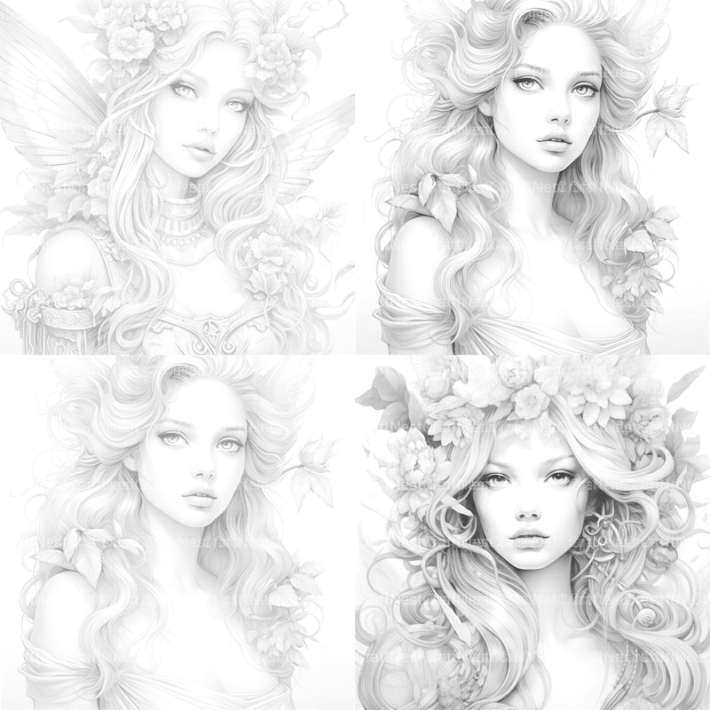 Beautiful Fairy Coloring Book - CraftNest - Digital Crafting and Art