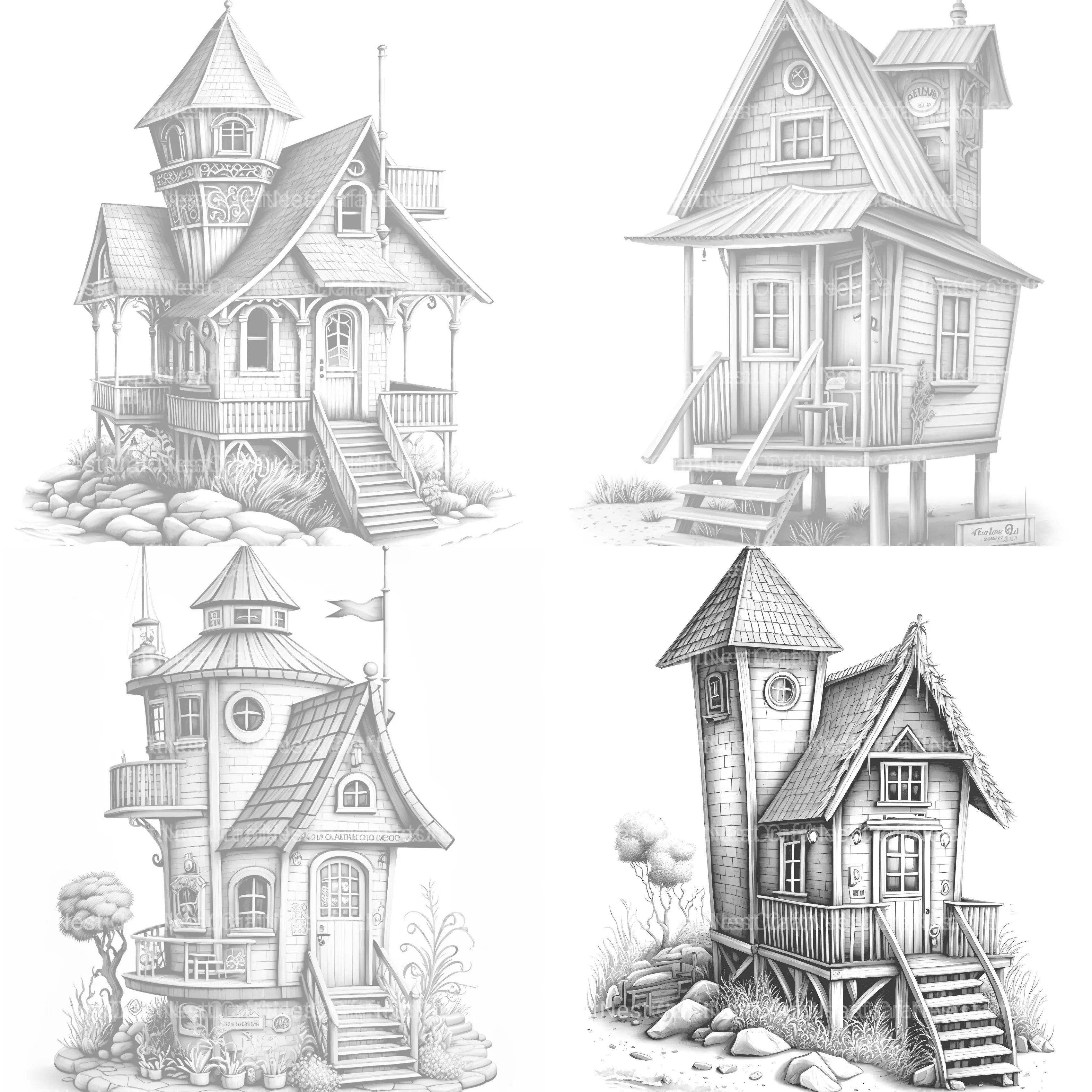Beach House Coloring Book - CraftNest - Digital Crafting and Art