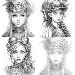 Sunflower Girl Coloring Book - CraftNest - Digital Crafting and Art