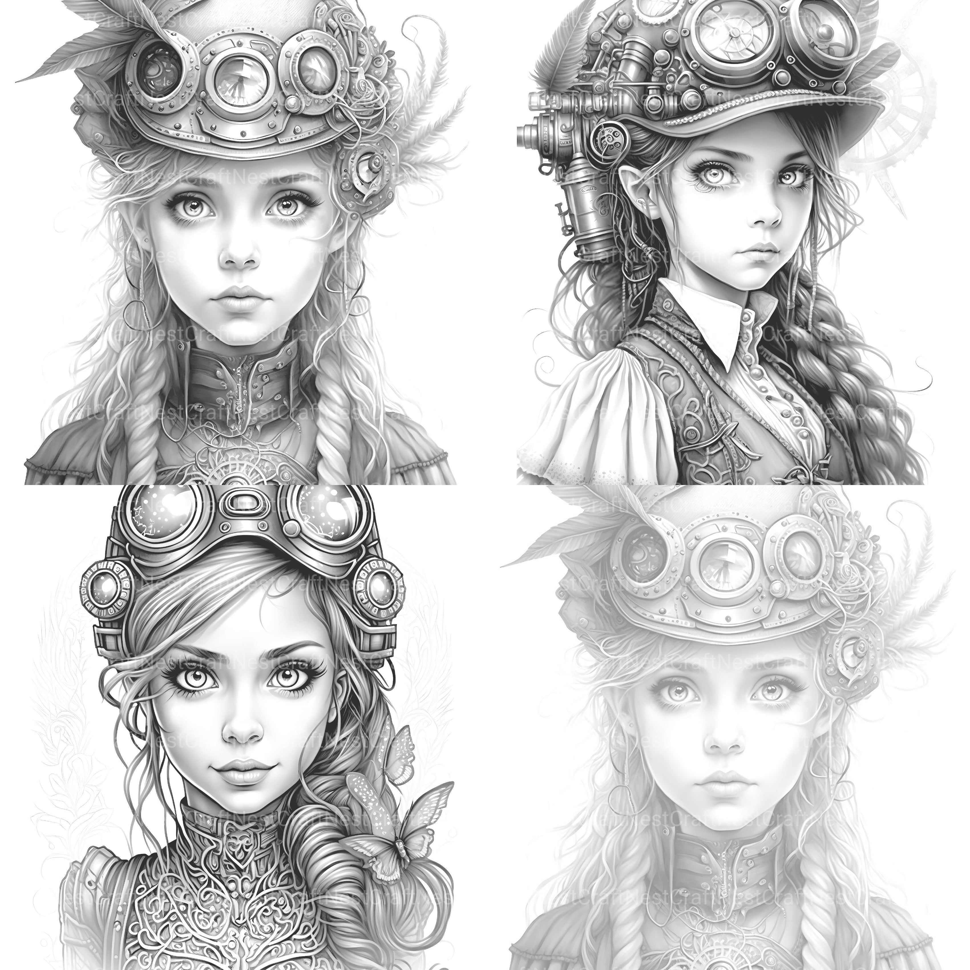 Sunflower Girl Coloring Book - CraftNest - Digital Crafting and Art