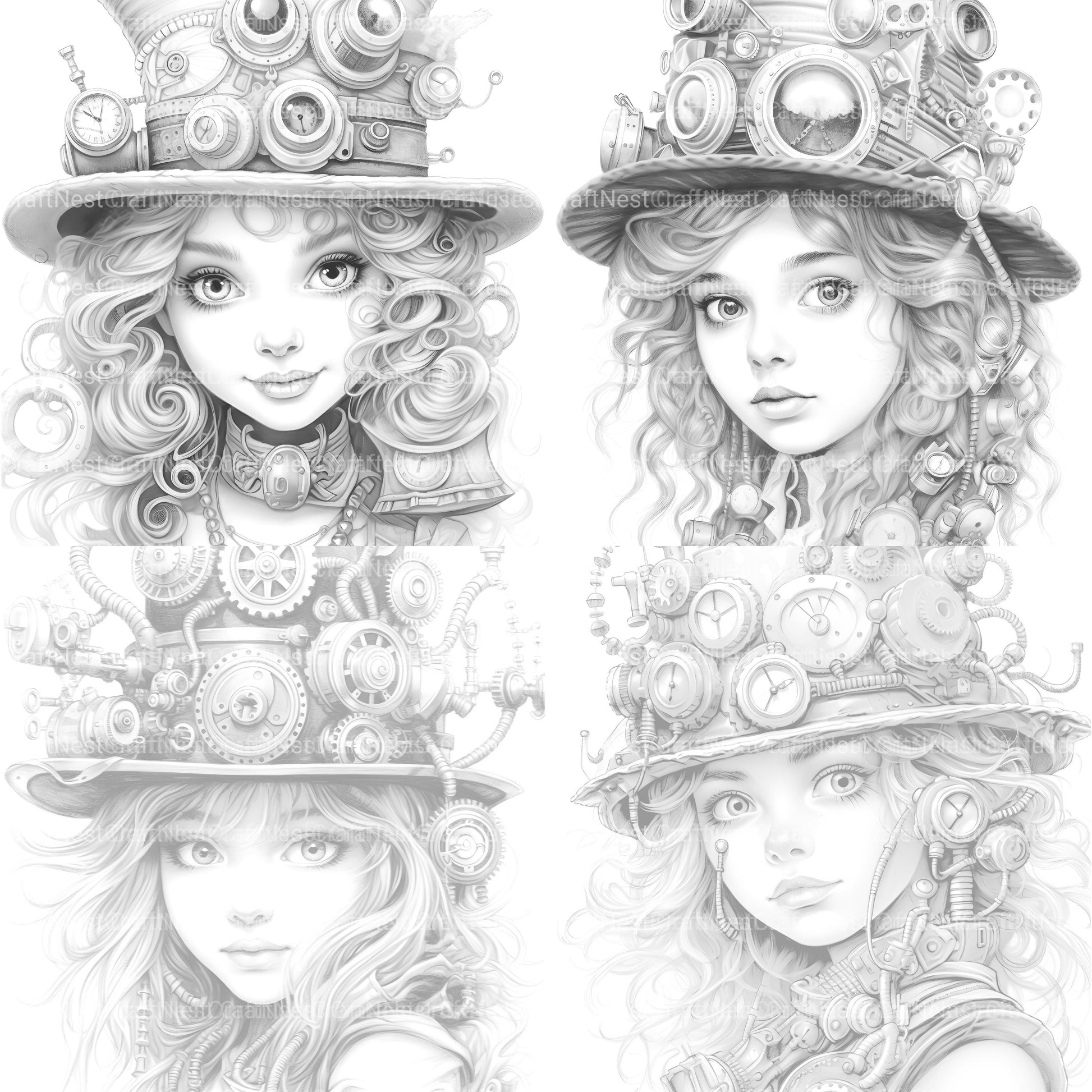 Victorian Girl Coloring Book - CraftNest - Digital Crafting and Art