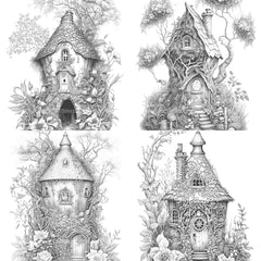 Secret Garden Fairy House Coloring Book - CraftNest - Digital Crafting and Art