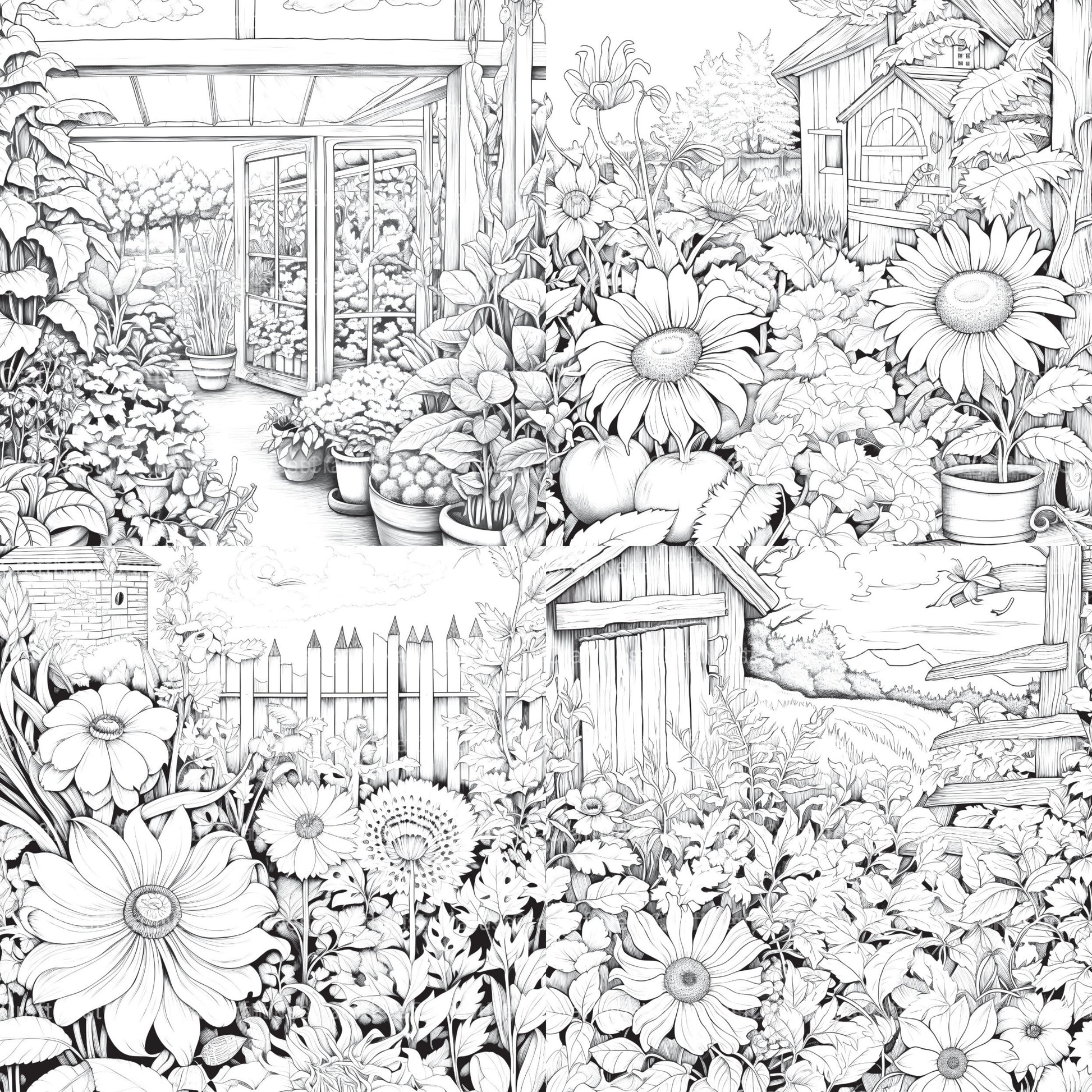 Farmers Garden Coloring Book 2 - CraftNest - Digital Crafting and Art