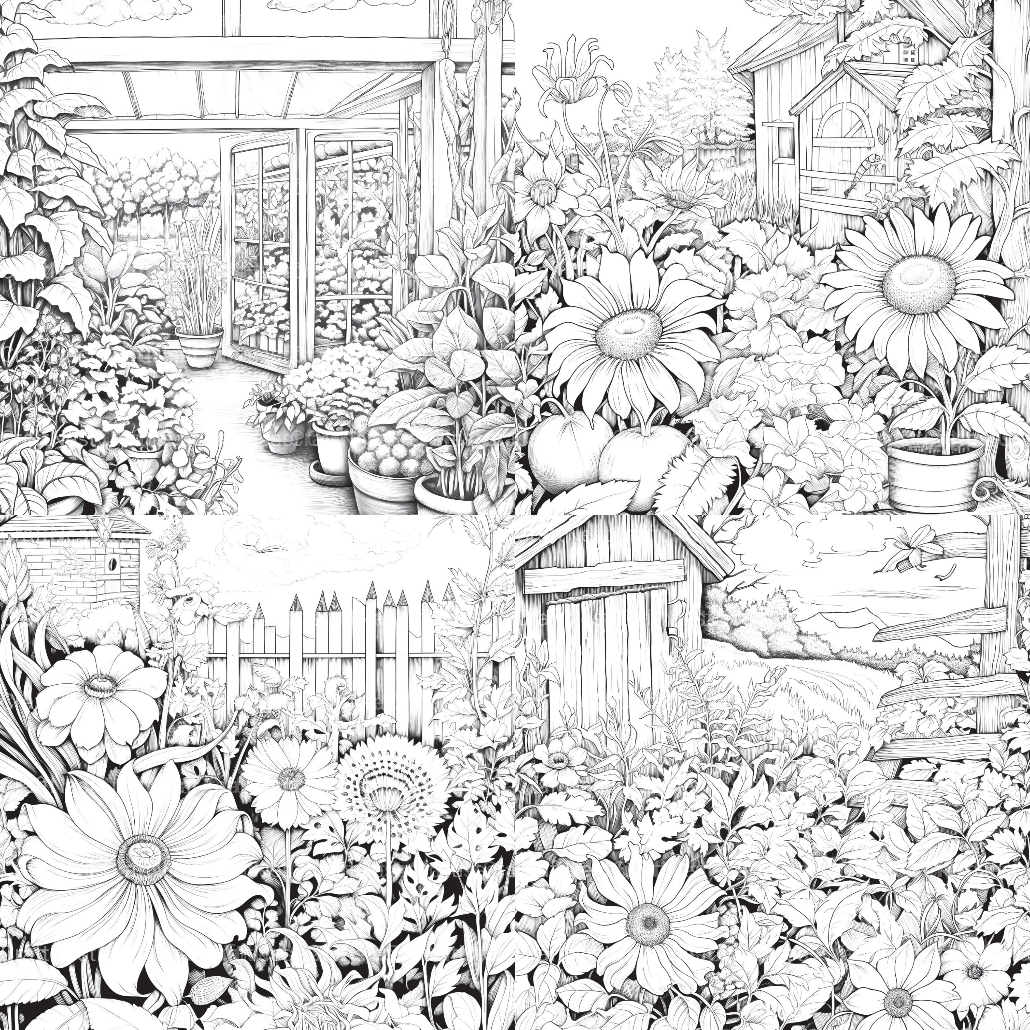 Farmers Garden Coloring Book 2 - CraftNest - Digital Crafting and Art