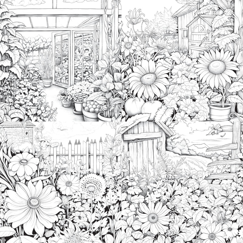 Farmers Garden Coloring Book 2 - CraftNest - Digital Crafting and Art