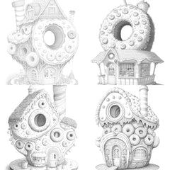Donut House Coloring Book - CraftNest - Digital Crafting and Art