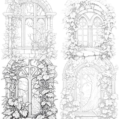 Blooming Window Coloring Book - CraftNest - Digital Crafting and Art