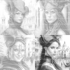 Victorian Woman Coloring Book - CraftNest - Digital Crafting and Art