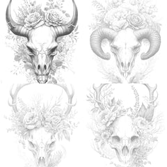 Floral Skull Coloring Book - CraftNest - Digital Crafting and Art
