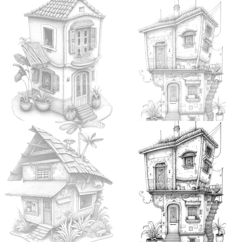 Chile Tiny House Coloring Book - CraftNest - Digital Crafting and Art
