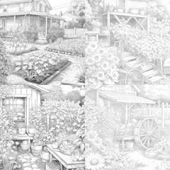 Farmers Garden Coloring Book - CraftNest - Digital Crafting and Art