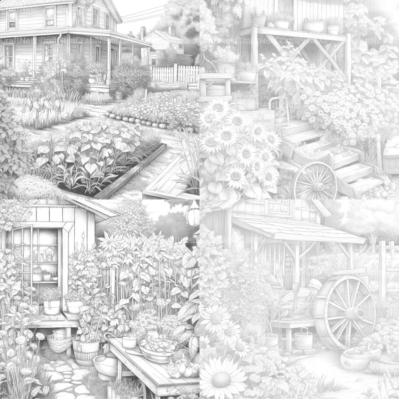 Farmers Garden Coloring Book - CraftNest - Digital Crafting and Art