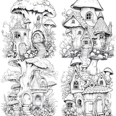 Fairy Houses Coloring Book - CraftNest - Digital Crafting and Art