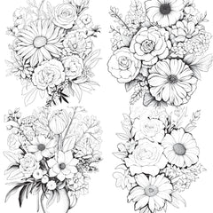 Flower Coloring Book 2 - CraftNest - Digital Crafting and Art
