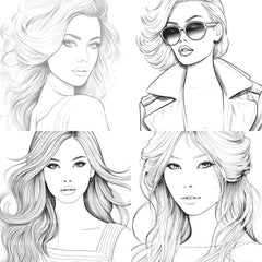 Beautiful Women Coloring Book - CraftNest - Digital Crafting and Art