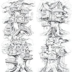 Treehouse Coloring Book - CraftNest - Digital Crafting and Art