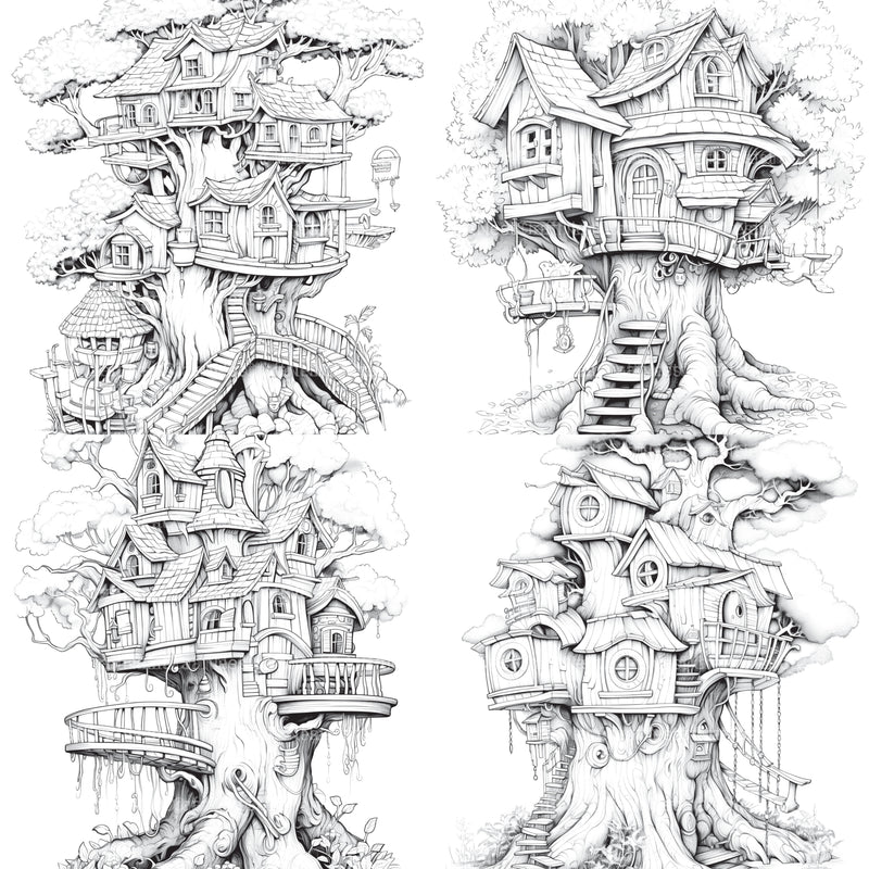 Treehouse Coloring Book - CraftNest - Digital Crafting and Art