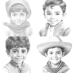 Cute Mexican Boy Coloring Book - CraftNest - Digital Crafting and Art