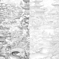 Japanese Garden Coloring Book - CraftNest - Digital Crafting and Art