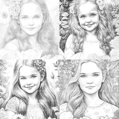 Flower Girl Coloring Book - CraftNest - Digital Crafting and Art