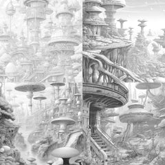Sci-Fi Landscape Coloring Book - CraftNest - Digital Crafting and Art