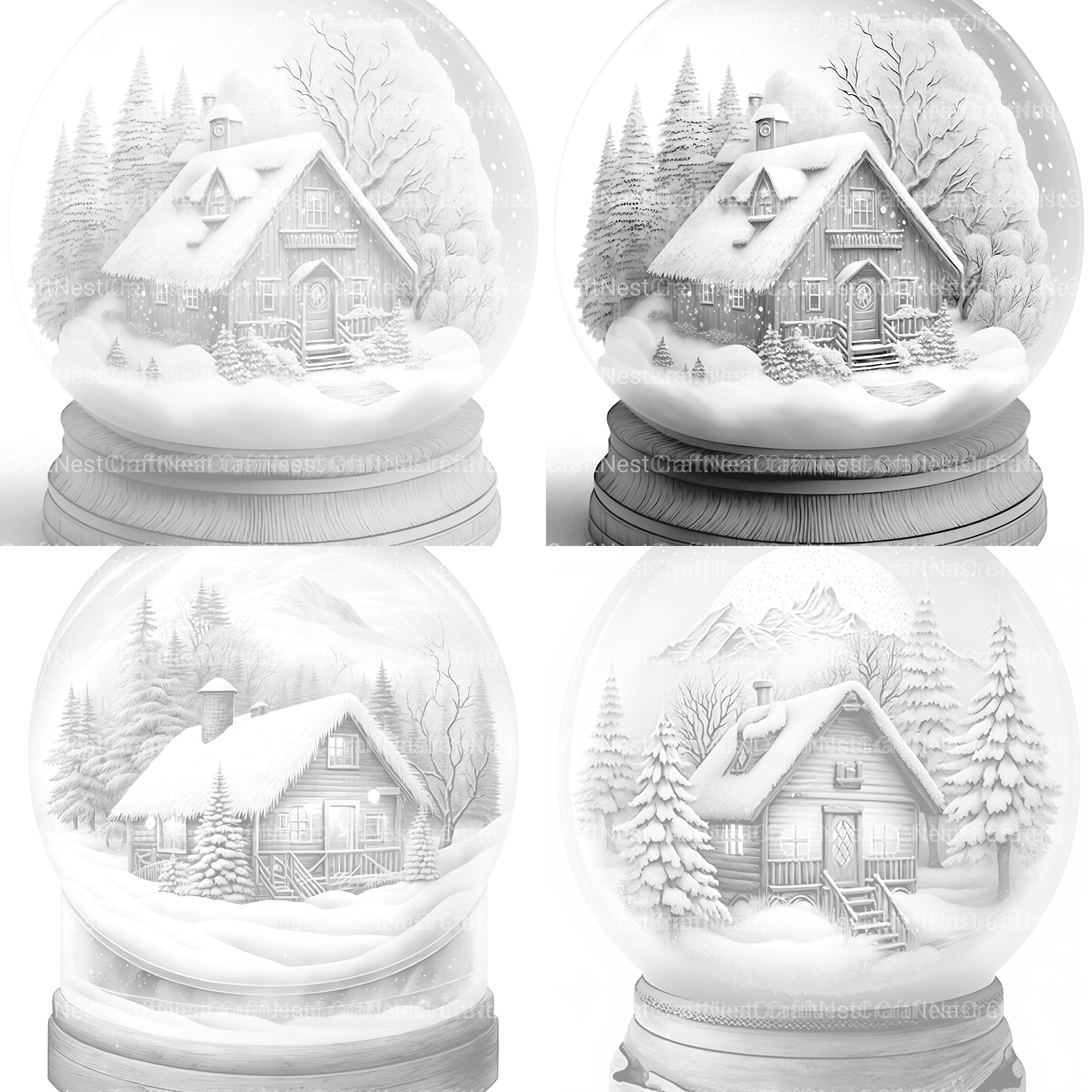 Snowball Cabin Coloring Book - CraftNest - Digital Crafting and Art