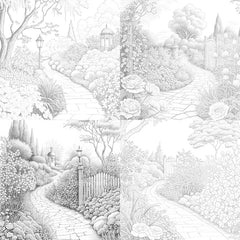 Garden Path Coloring Book - CraftNest - Digital Crafting and Art