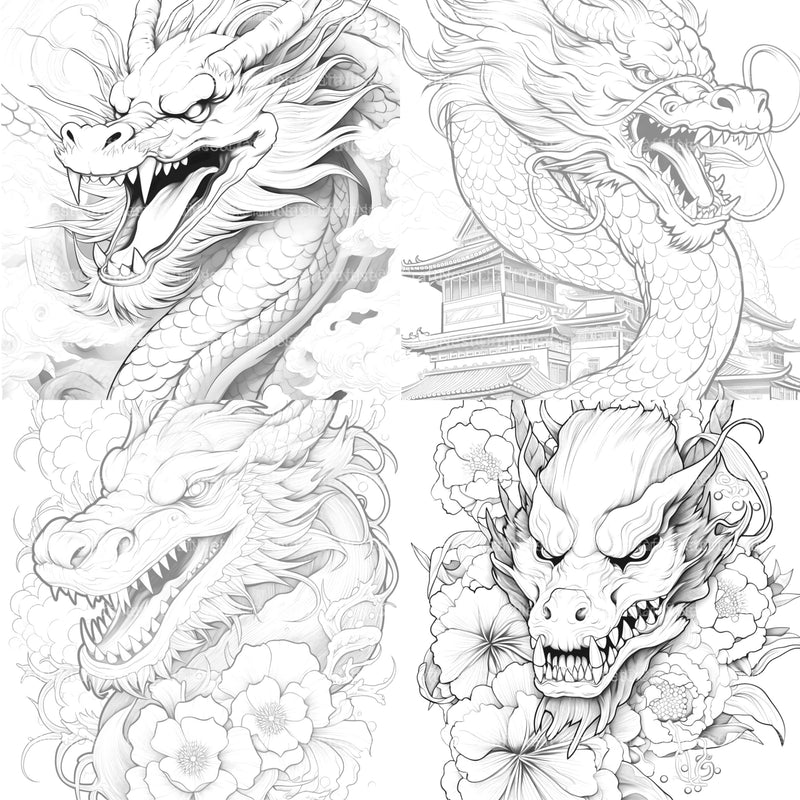 Dragon Coloring Book - CraftNest - Digital Crafting and Art