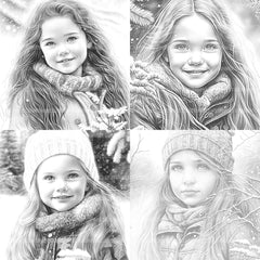 Winter Girl Coloring Book - CraftNest - Digital Crafting and Art