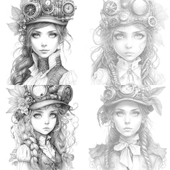 Sunflower Girl Coloring Book - CraftNest - Digital Crafting and Art