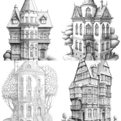 German Tiny House Coloring Book - CraftNest - Digital Crafting and Art