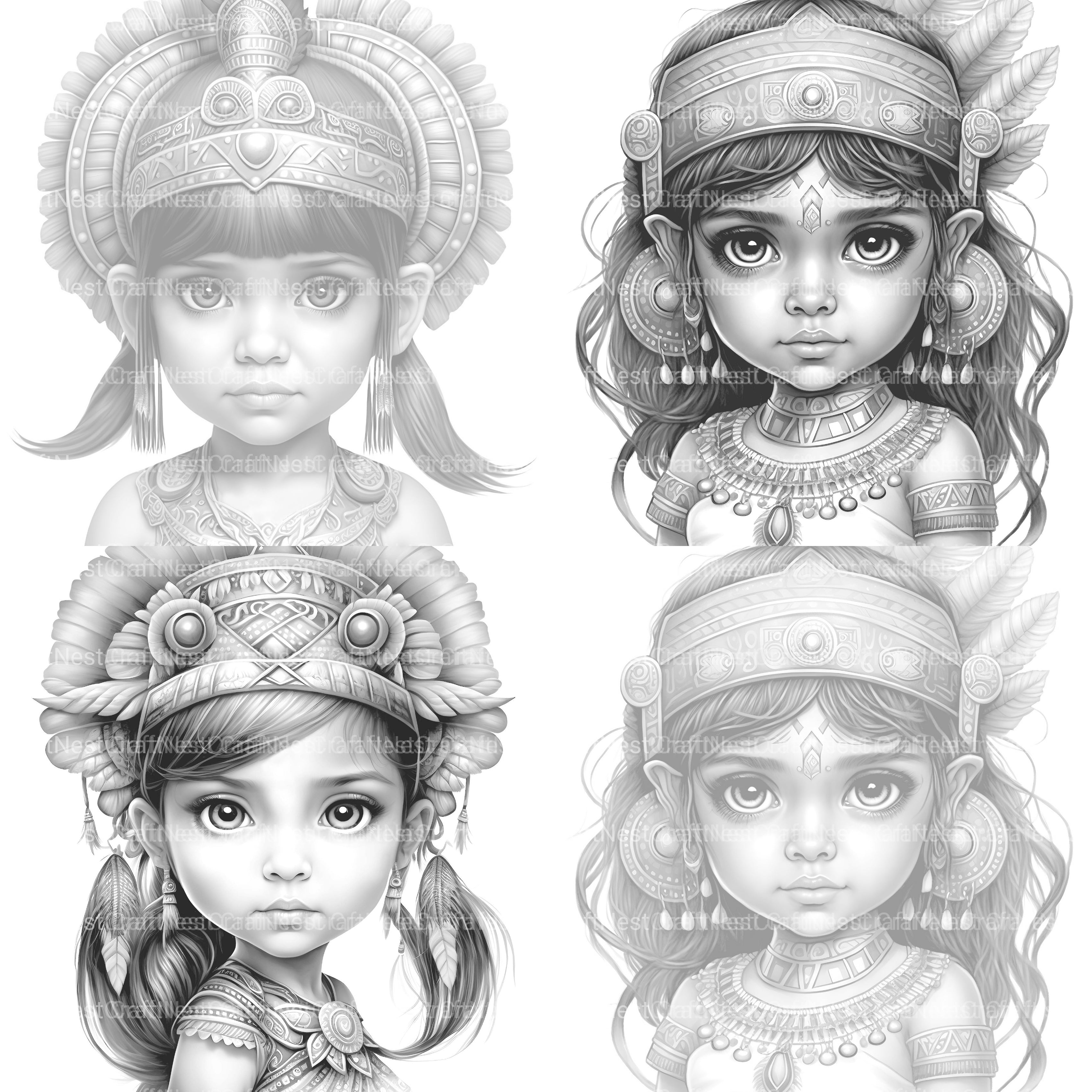 Aztec Boy Coloring Book - CraftNest - Digital Crafting and Art