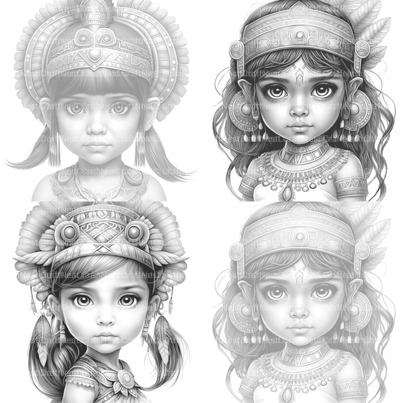 Aztec Boy Coloring Book - CraftNest - Digital Crafting and Art