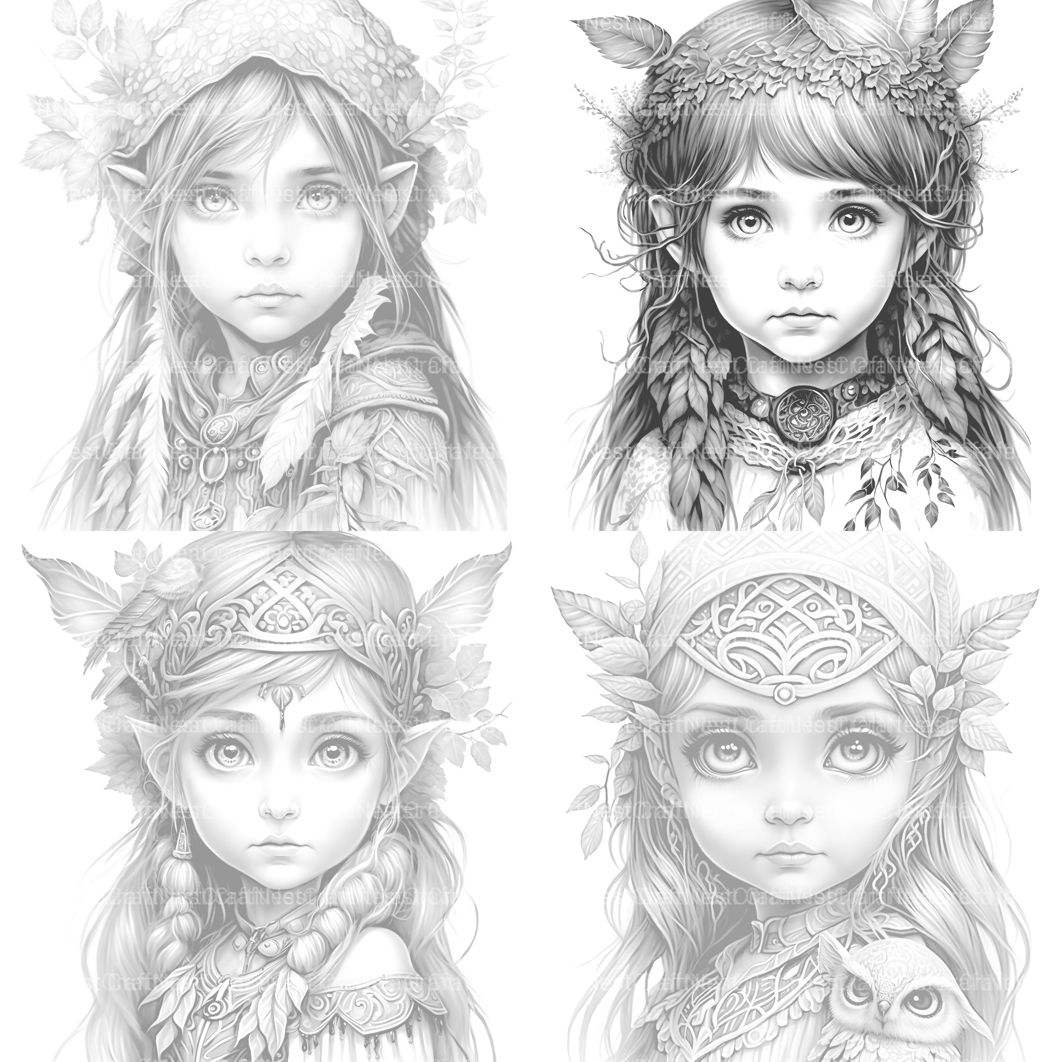 Fairy Girl Coloring Book - CraftNest - Digital Crafting and Art