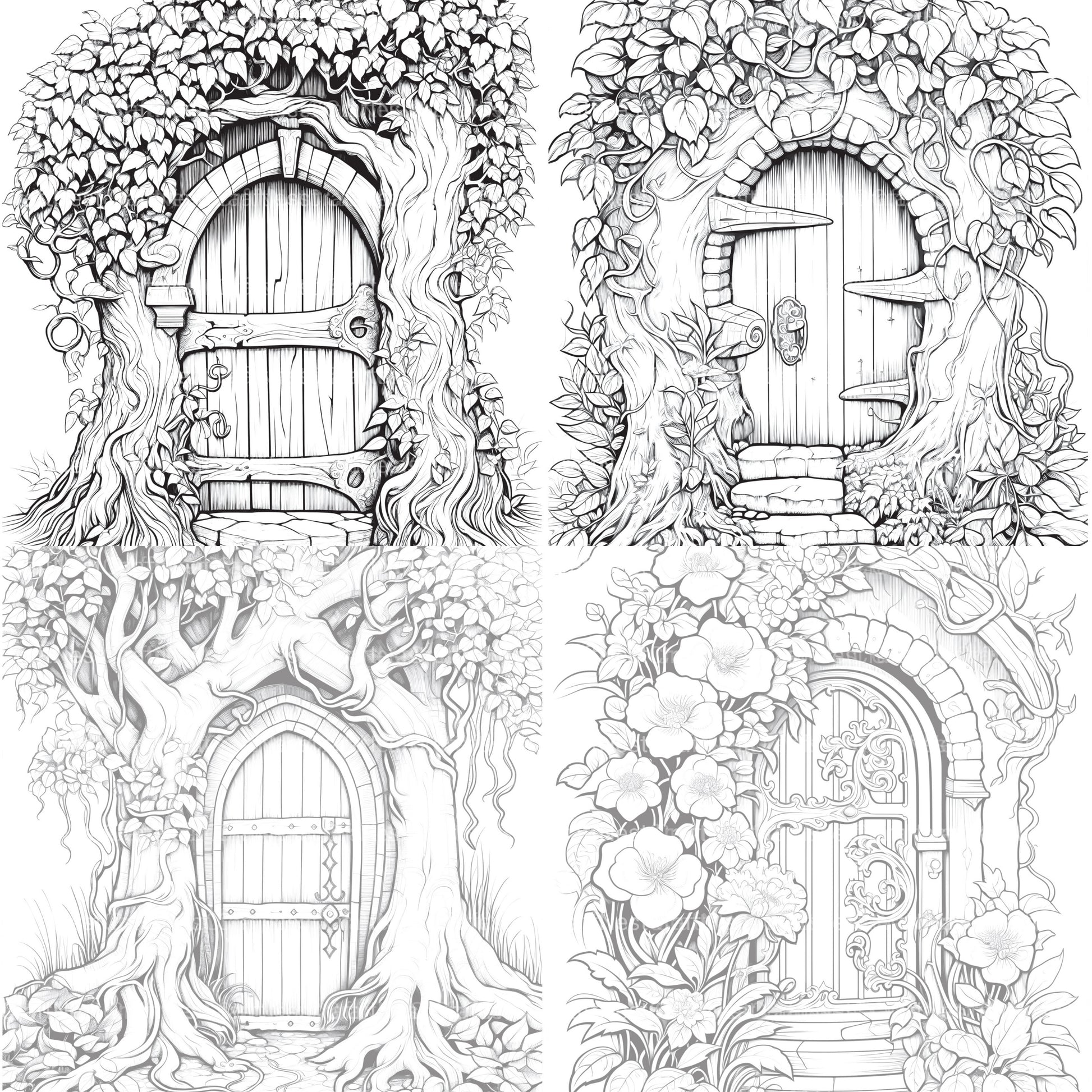 Blooming Door Coloring Book - CraftNest - Digital Crafting and Art