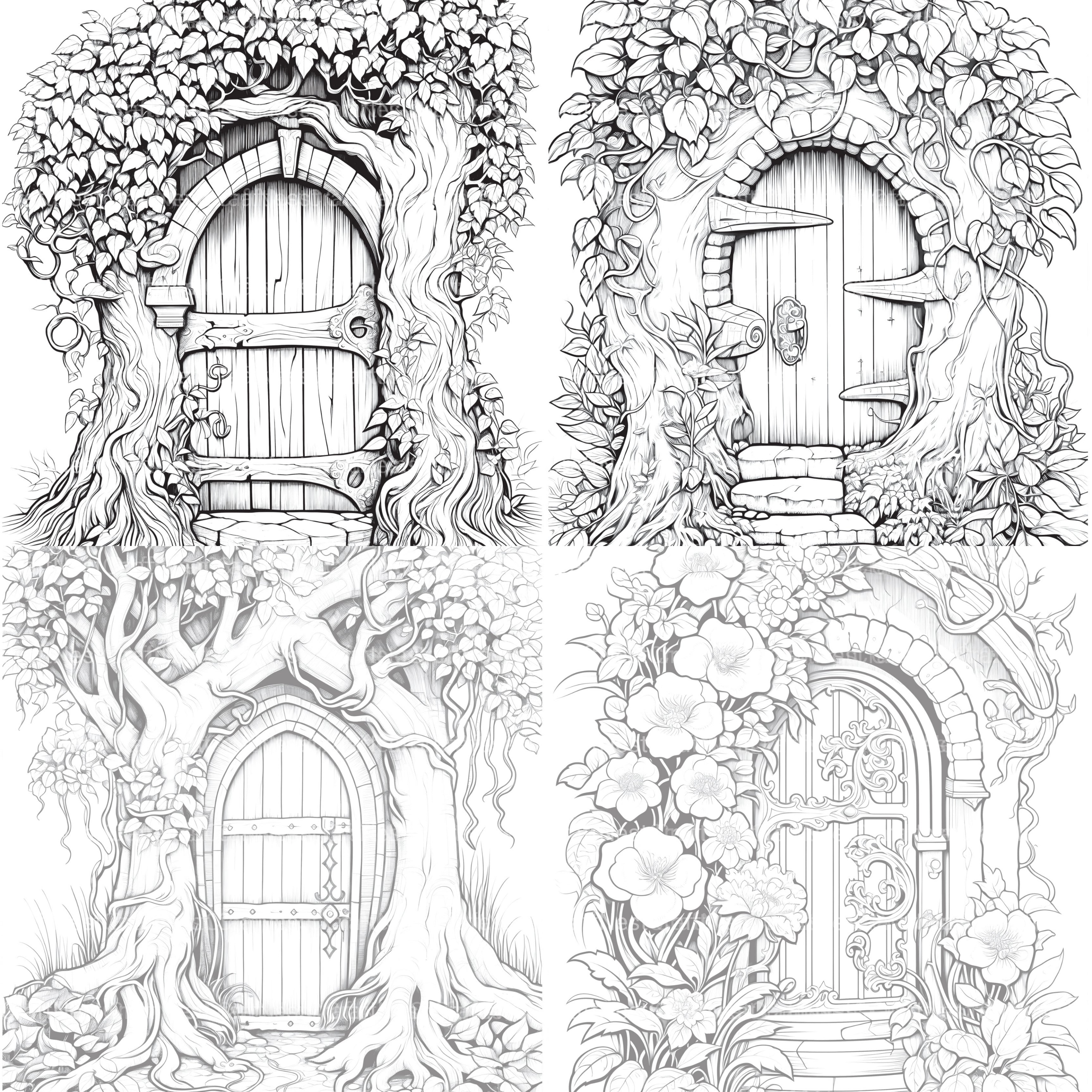 Blooming Door Coloring Book - CraftNest - Digital Crafting and Art