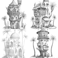 Dubai Tiny House Coloring Book - CraftNest - Digital Crafting and Art