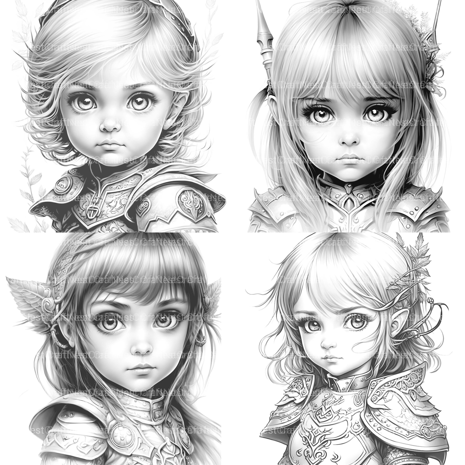 Princess Coloring Book 1 - CraftNest - Digital Crafting and Art