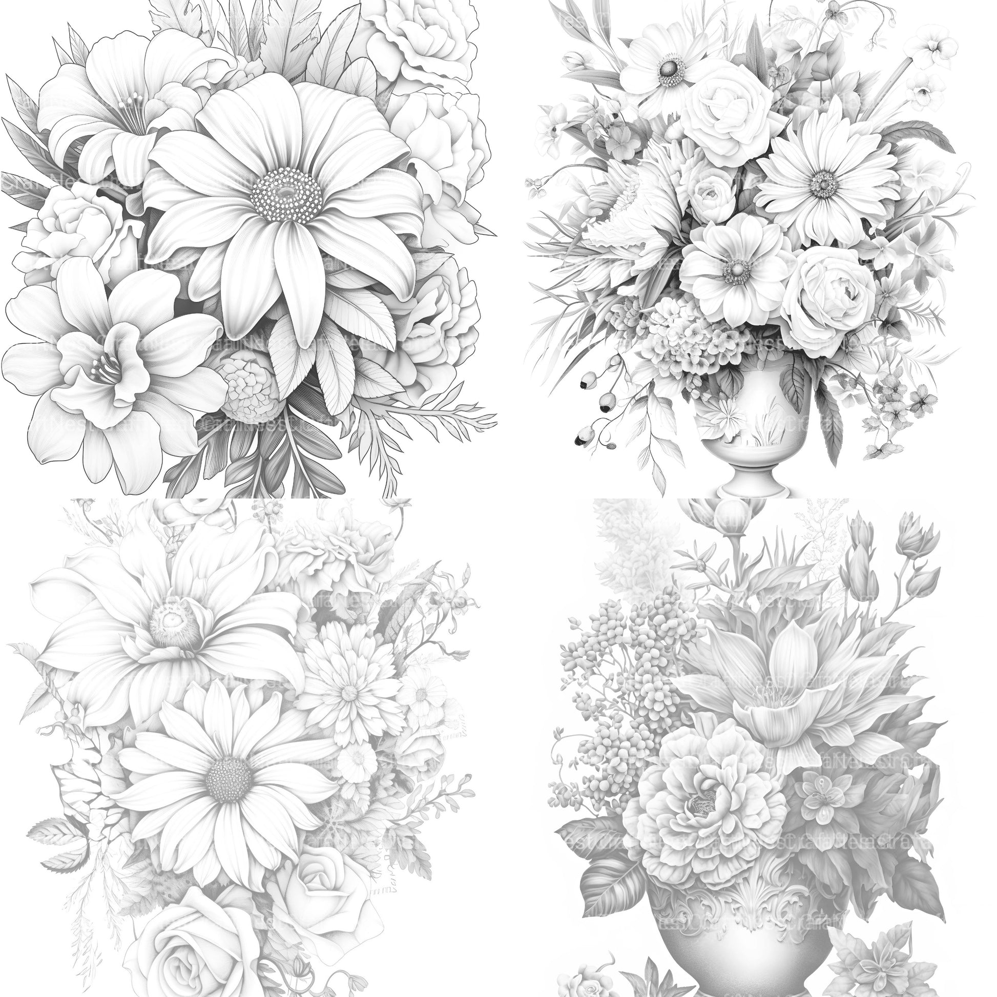 Flower Coloring Book - CraftNest - Digital Crafting and Art
