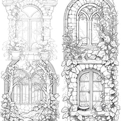 Blooming Window Coloring Book - CraftNest - Digital Crafting and Art